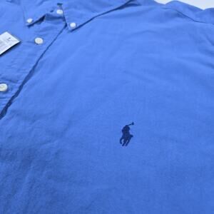 NWT Ralph Lauren Blue Long Sleeve Oxford Button Up Shirt Men's Size 5XB